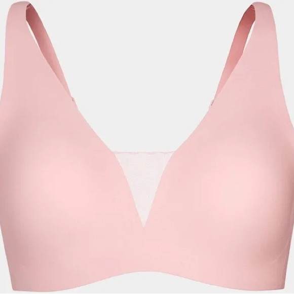 Knix Shadow Mesh T-Shirt Bra XS+ Pink Rose Water - Picture 2 of 7